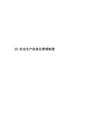 25-安全生产信息化管理制度