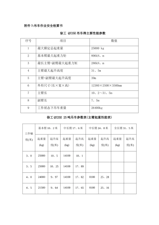 25吨吊车计算书