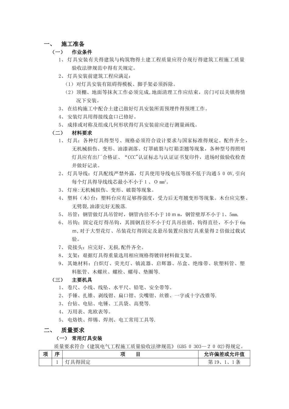 3.灯具安装工程施工方案_第1页