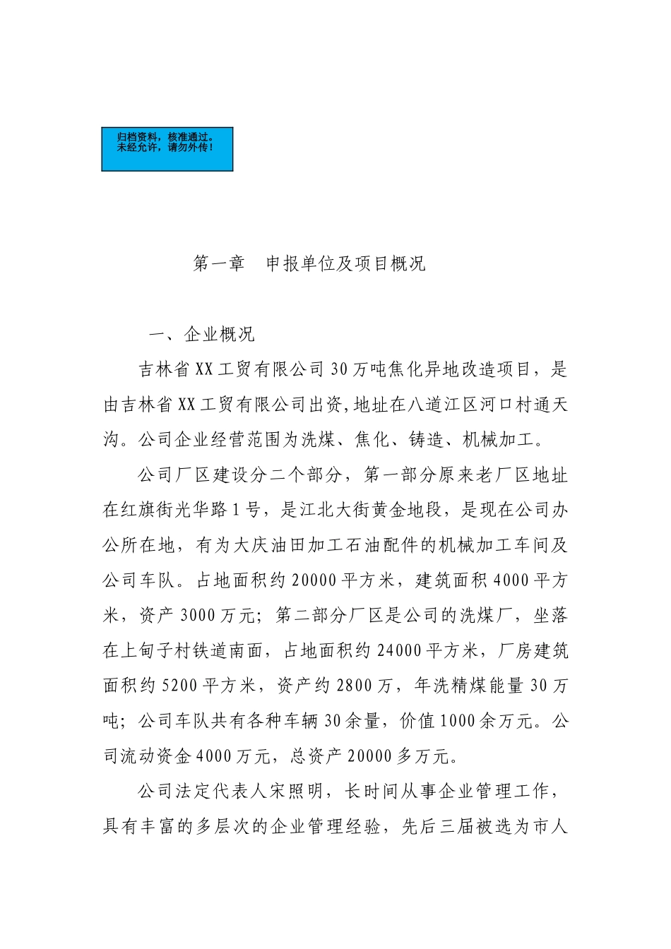 30万吨焦化异地改造项目建设项目可行性研究报告_第2页