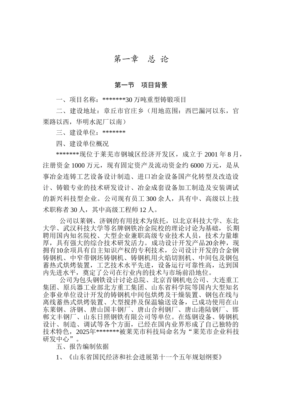 30万吨重型铸锻项目可行性研究报告1_第2页