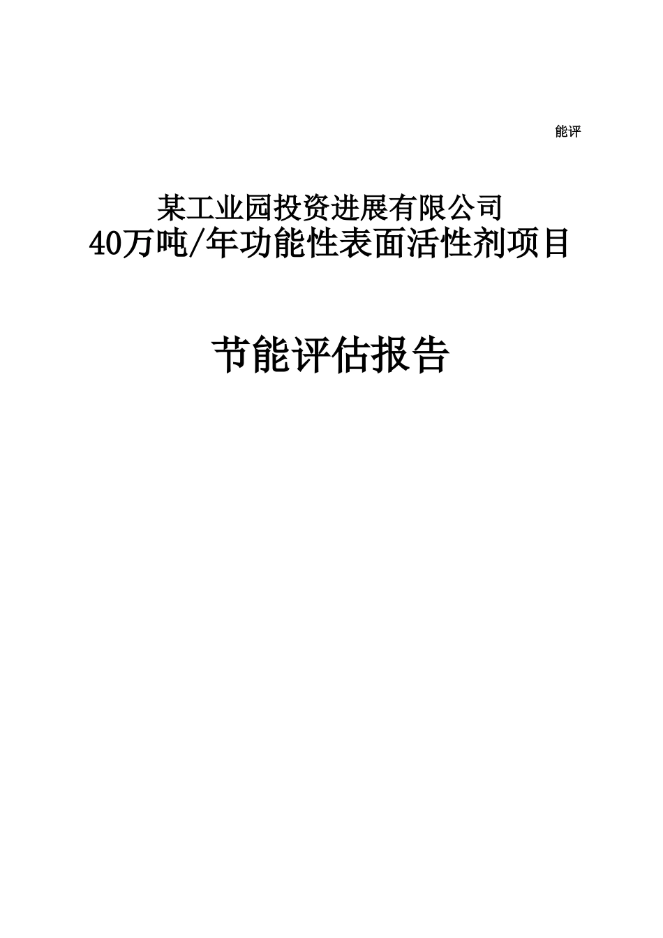40万吨年功能性表面活性剂项目节能评估报告_第2页
