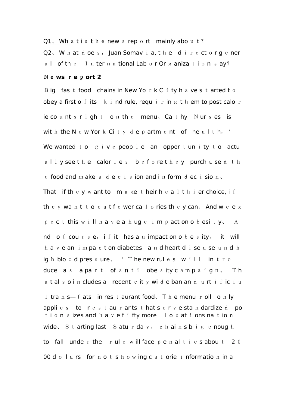 6月英语四级听力原文_第2页