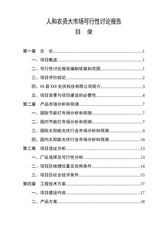 XX县光伏电子产品项目可行性研究报告