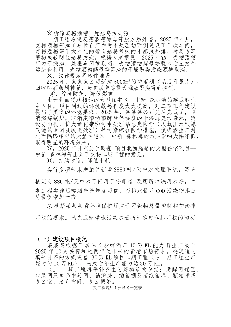 XX啤酒有限公司30万KLa啤酒新建项目一期工程环境影响报告-2025_第3页