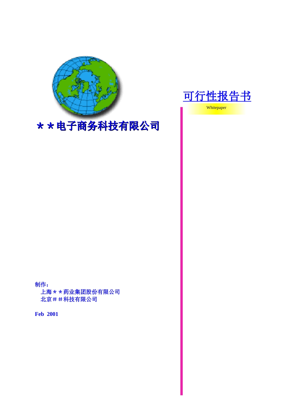xx电子商务科技有限公司建设可行性研究报告_第1页