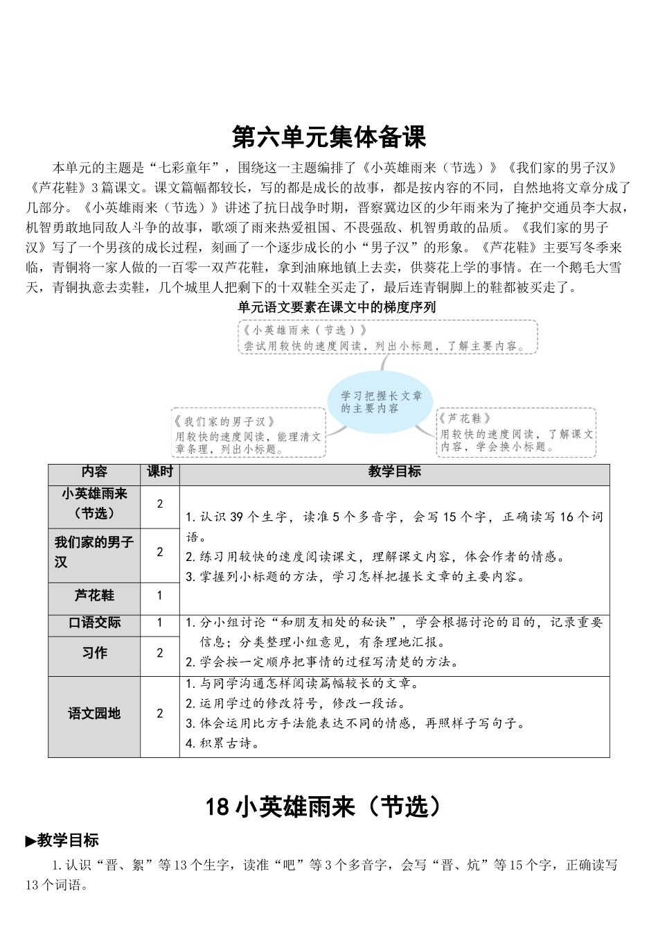 《小英雄雨来》教案_第1页