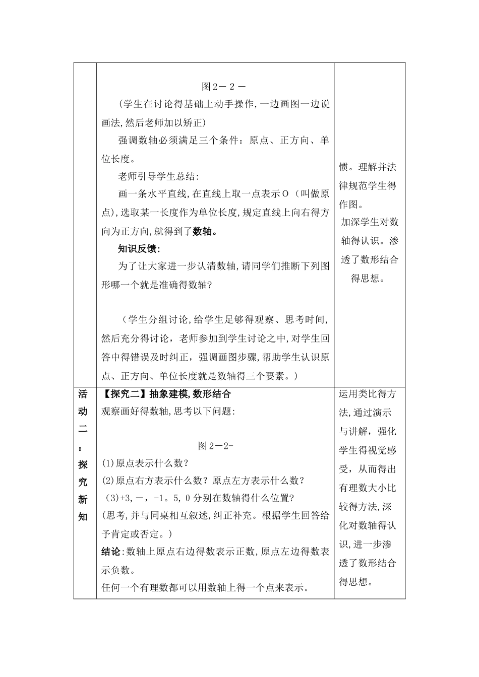 《数轴》教学设计_第3页