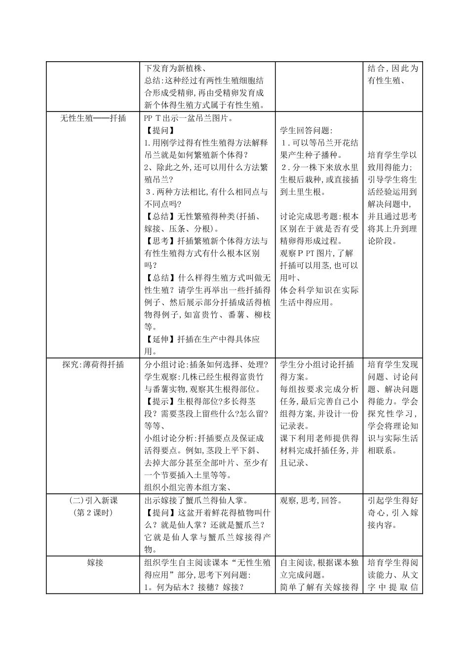 《植物的生殖》教学设计_第2页