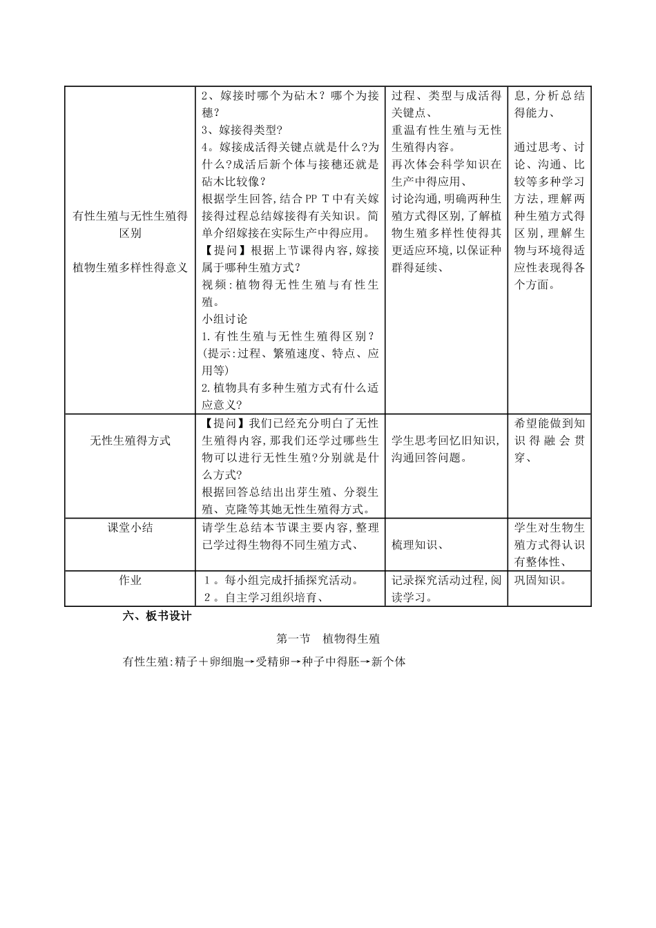 《植物的生殖》教学设计_第3页