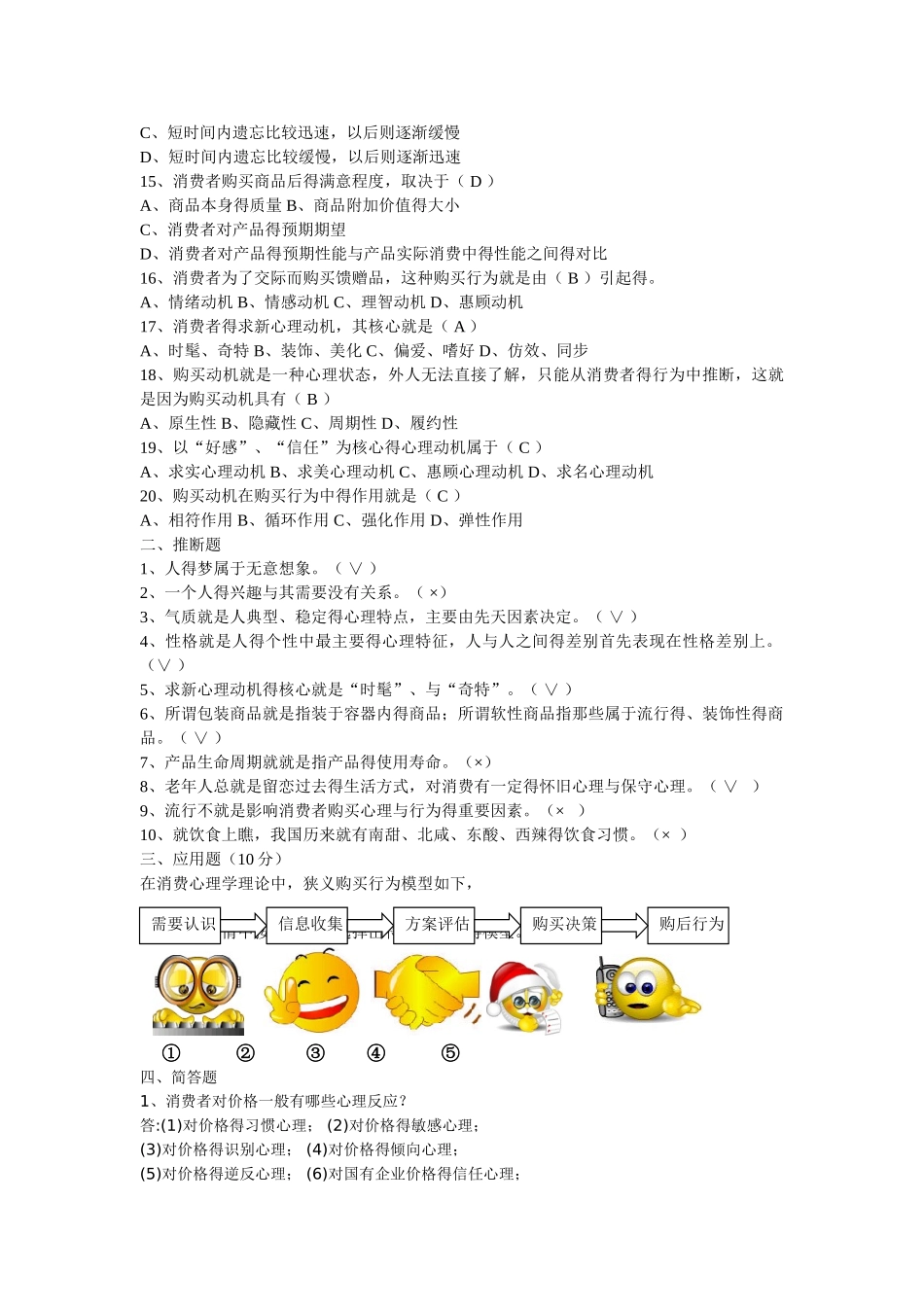 《消费心理学》试卷及答案_第2页