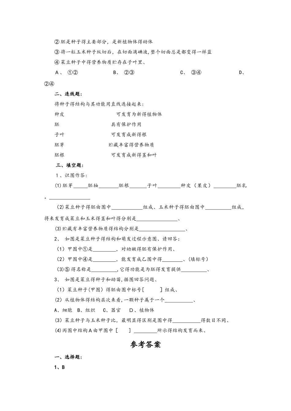 《种子萌发的过程》习题_第2页