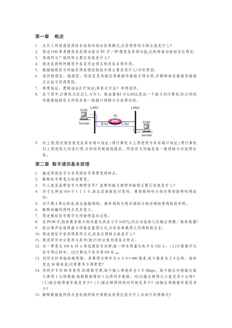 《网络与通信技术》习题集_第1页
