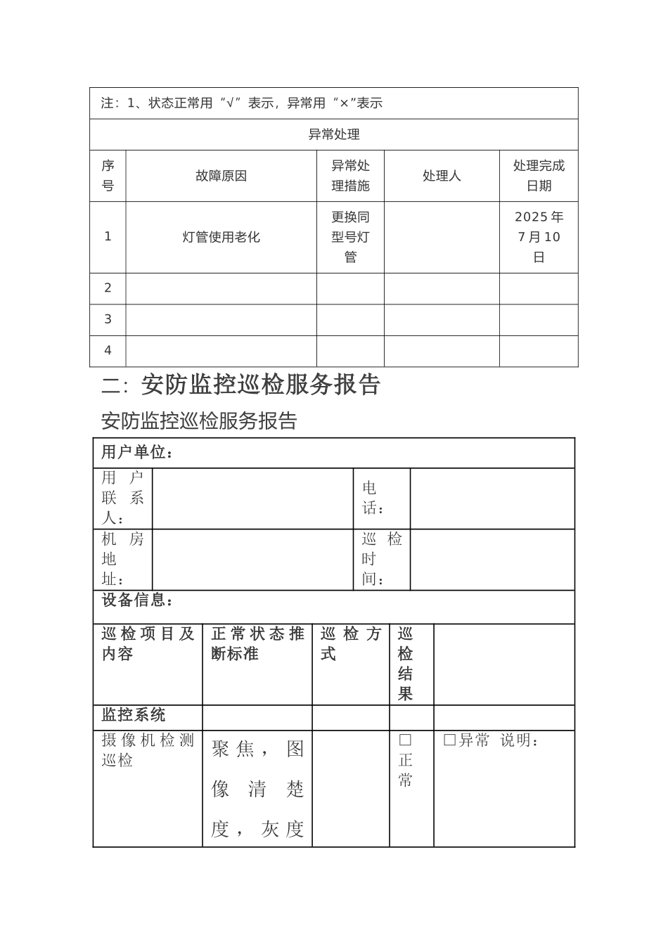 一套完整的弱电数据中心机房季度巡检记录表_第3页