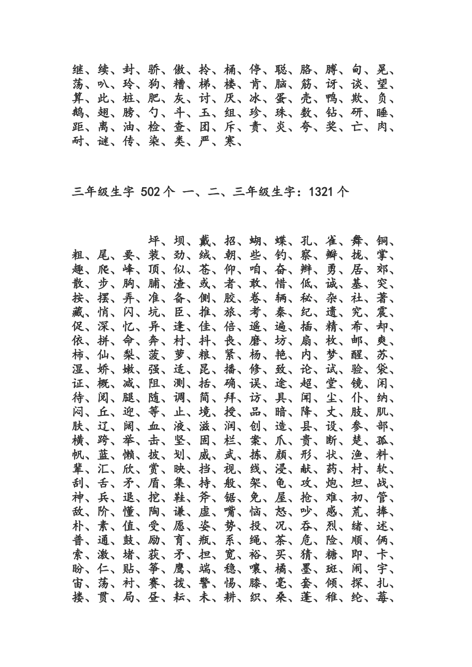 一年级生字至四年级生字_第3页