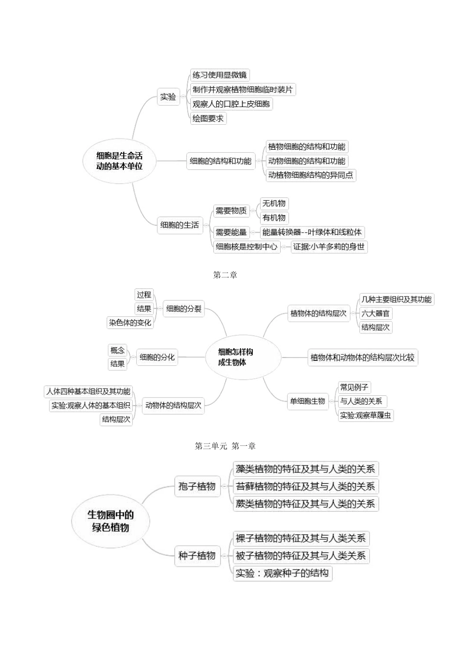 七年级上册生物思维导图_第2页
