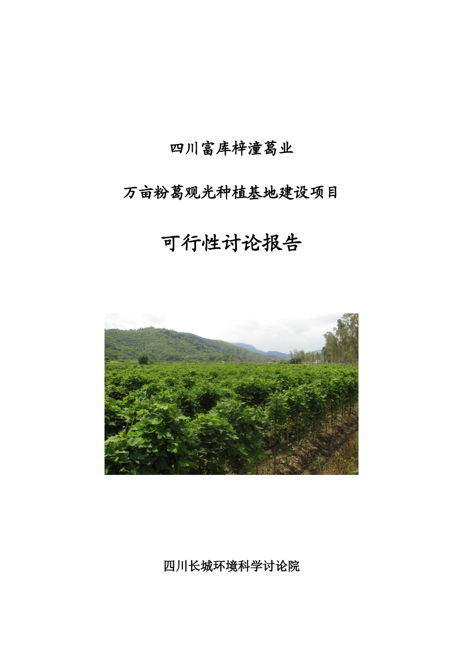 万亩粉葛观光种植基地建设项目可行性研究报告_第2页