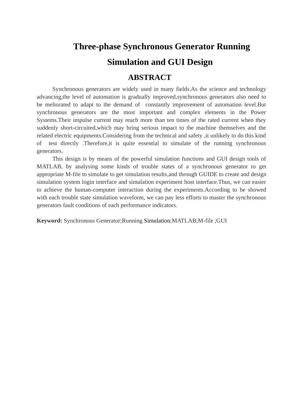 三相同步发电机运行仿真与gui设计本科学位论文_第2页