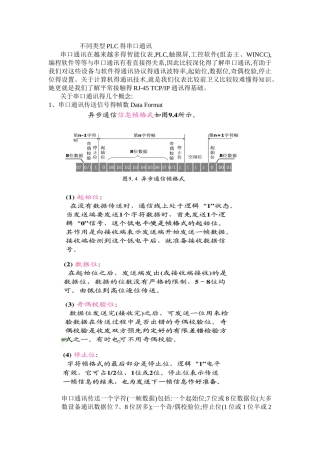 不同类型PLC得串口通讯