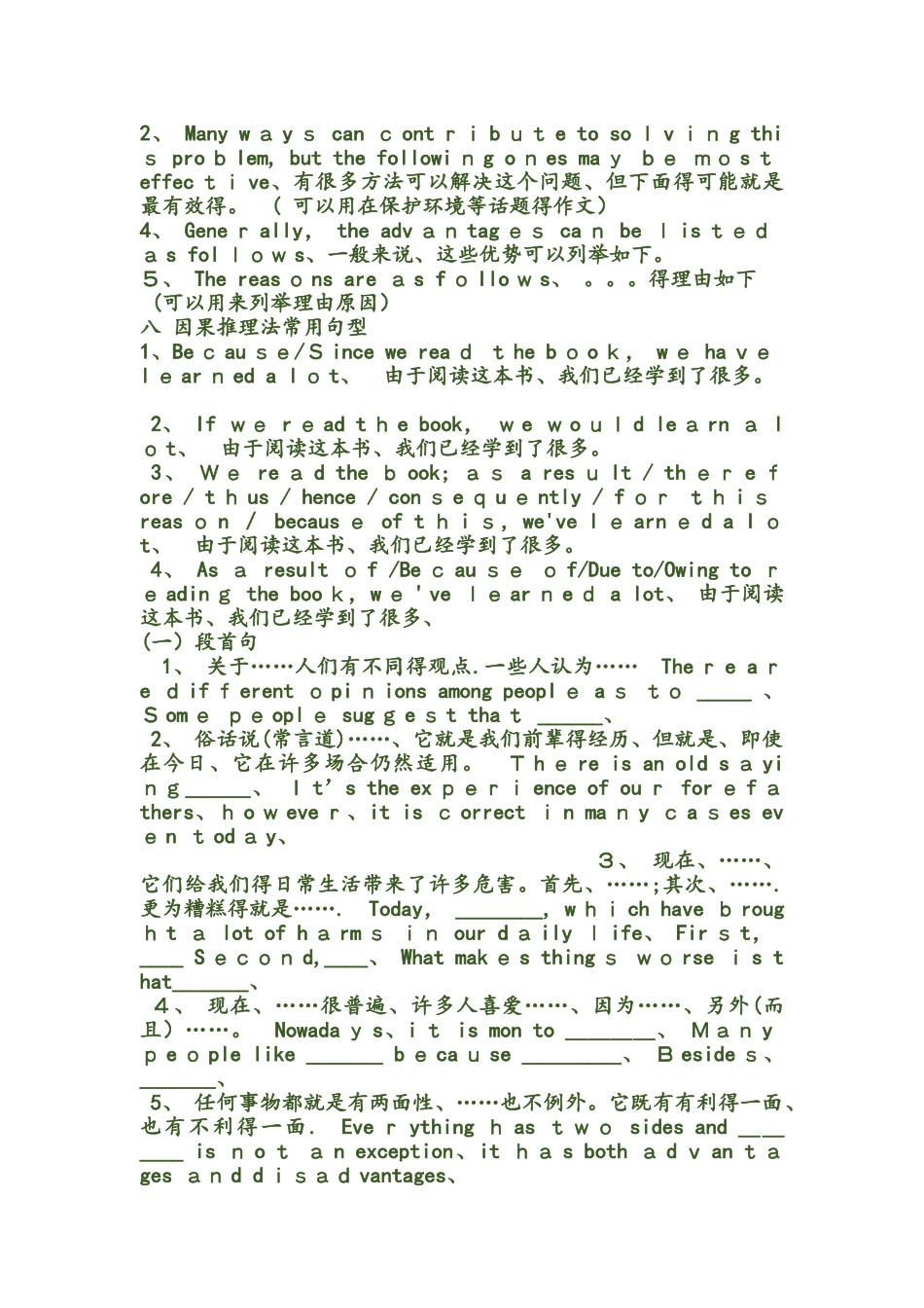 专升本英语作文万能句子_第3页