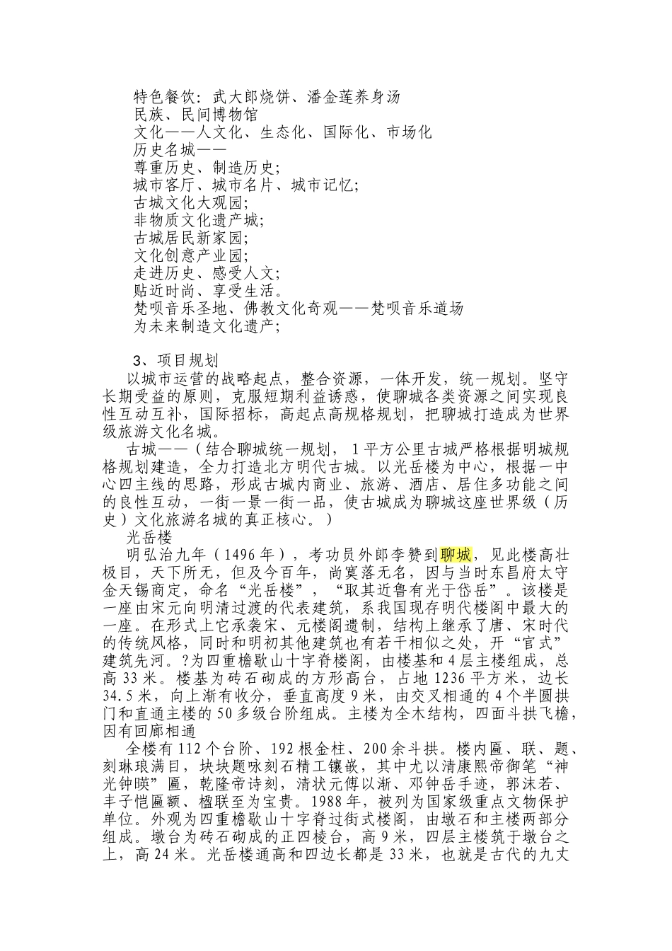 东-昌古城-开发建设及整体运营方案--大学毕设论文_第2页