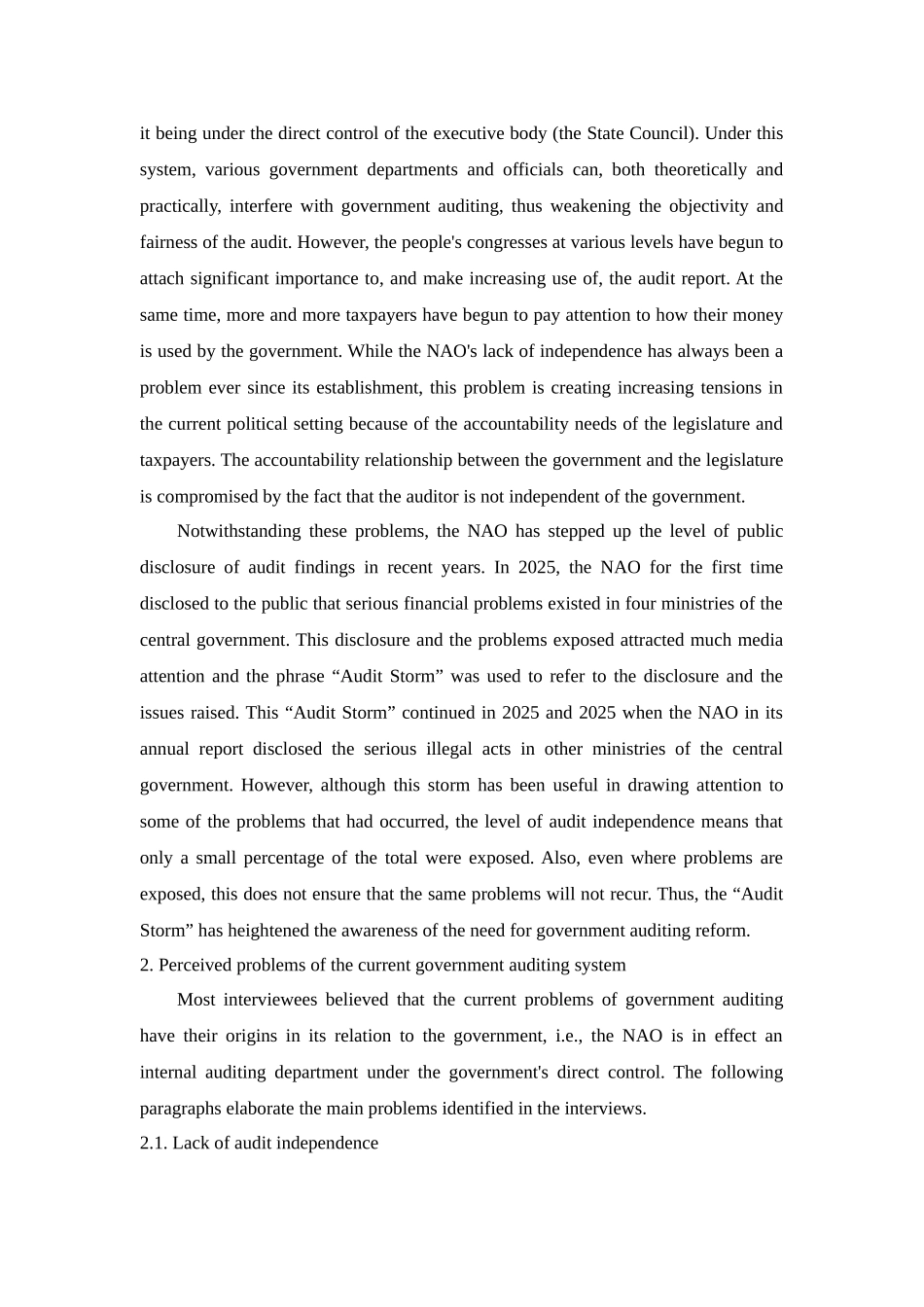 中国政府审计-问题和改革外文翻译_第3页