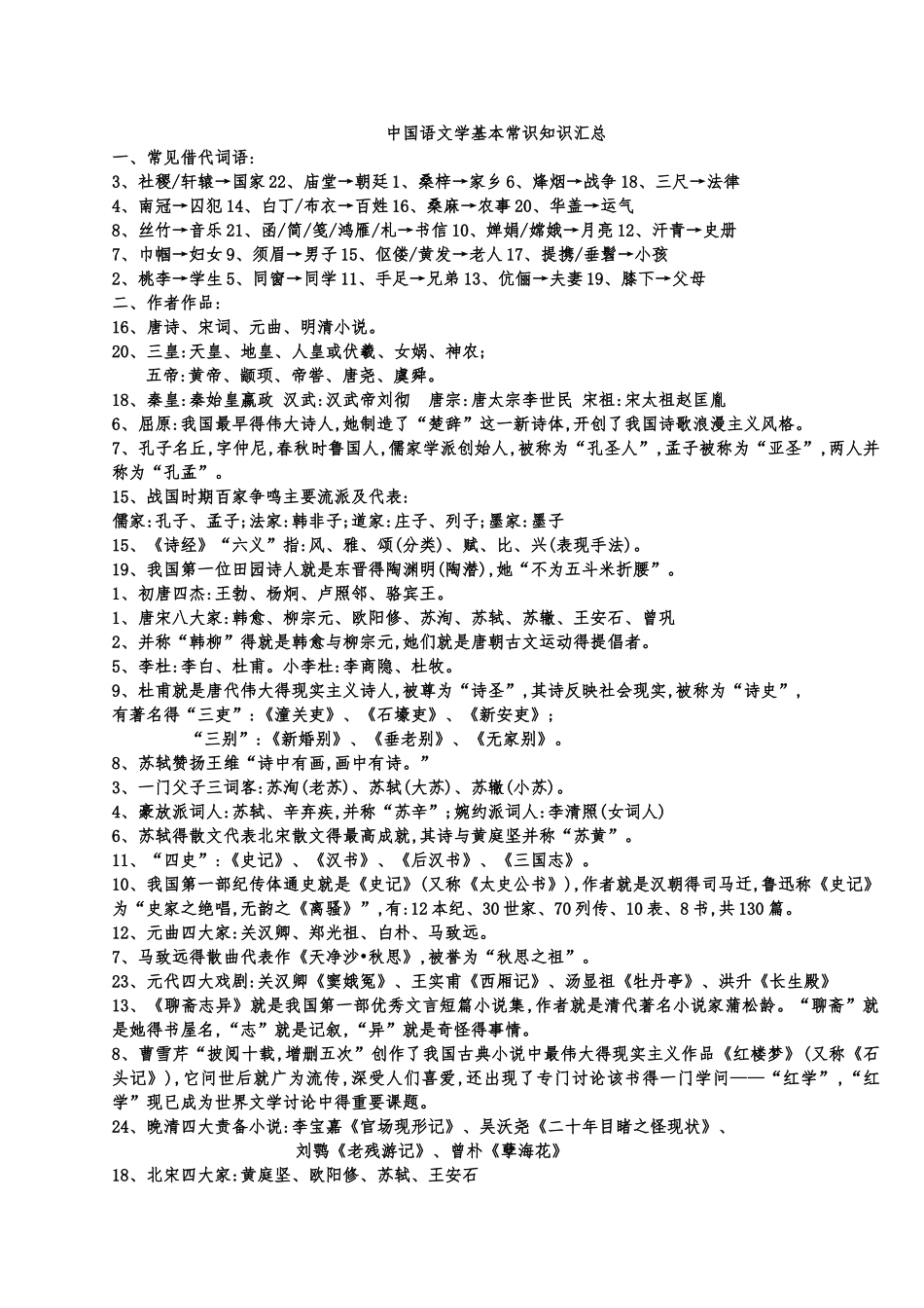 中国语文学基本常识知识_第1页