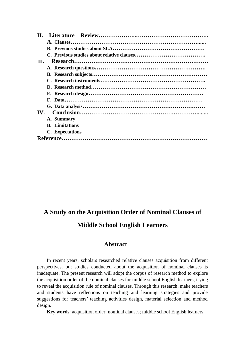 中学英语学习者名词性从句习得顺序研究—-毕业论文设计_第2页
