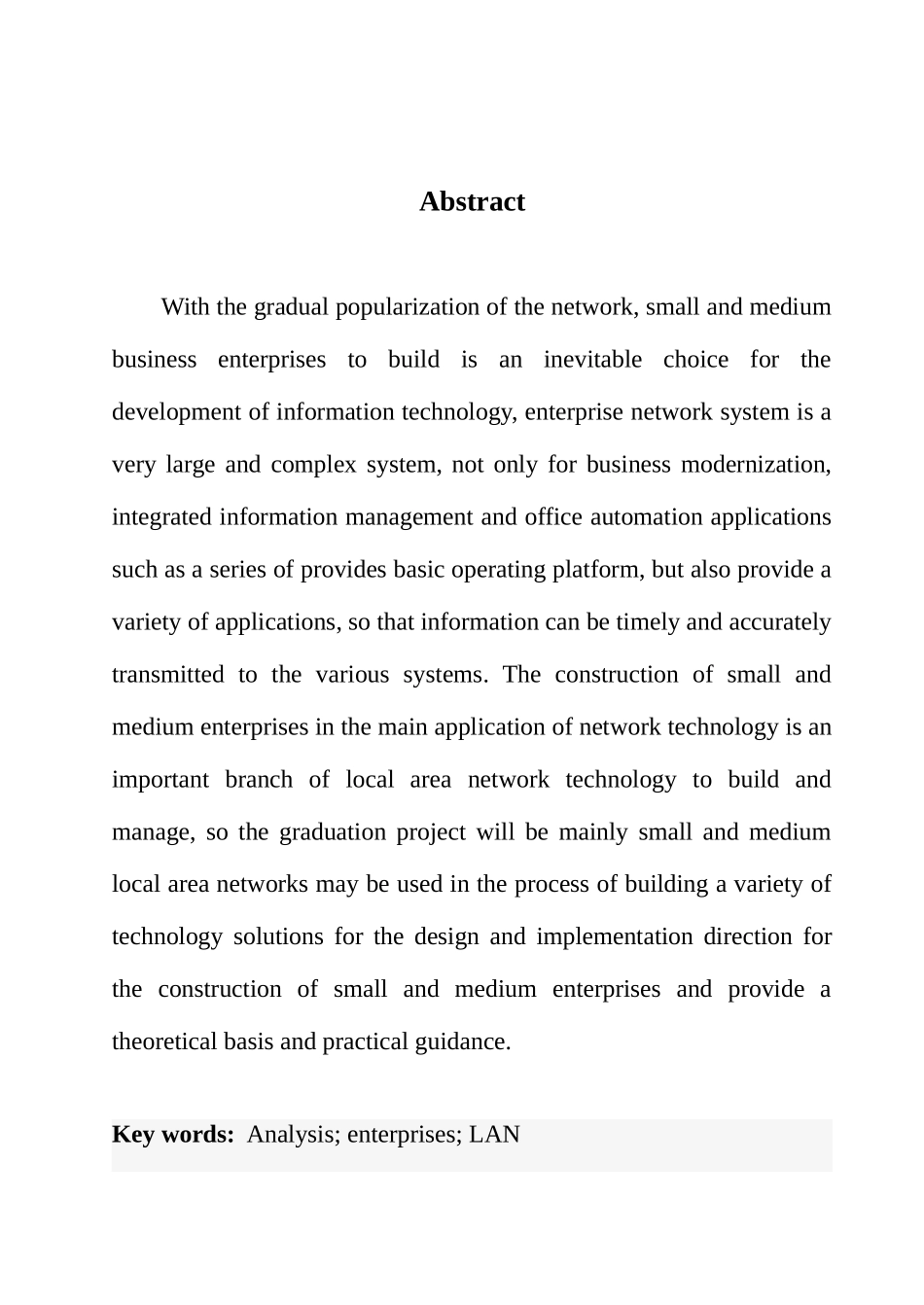 中小型企业网的与实现学位论文_第2页