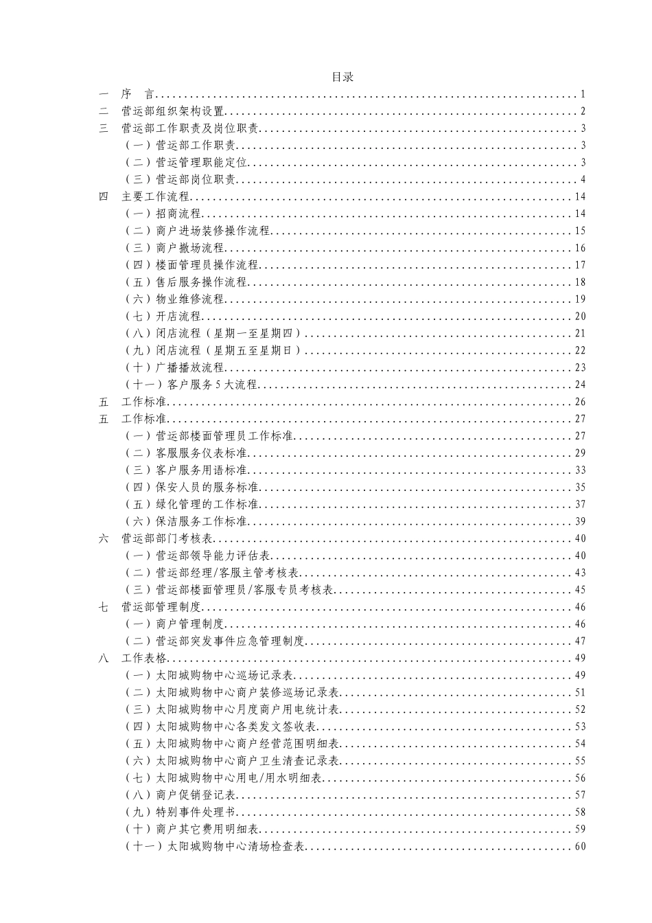 中山太阳城购物中心营运部工作手册_第2页