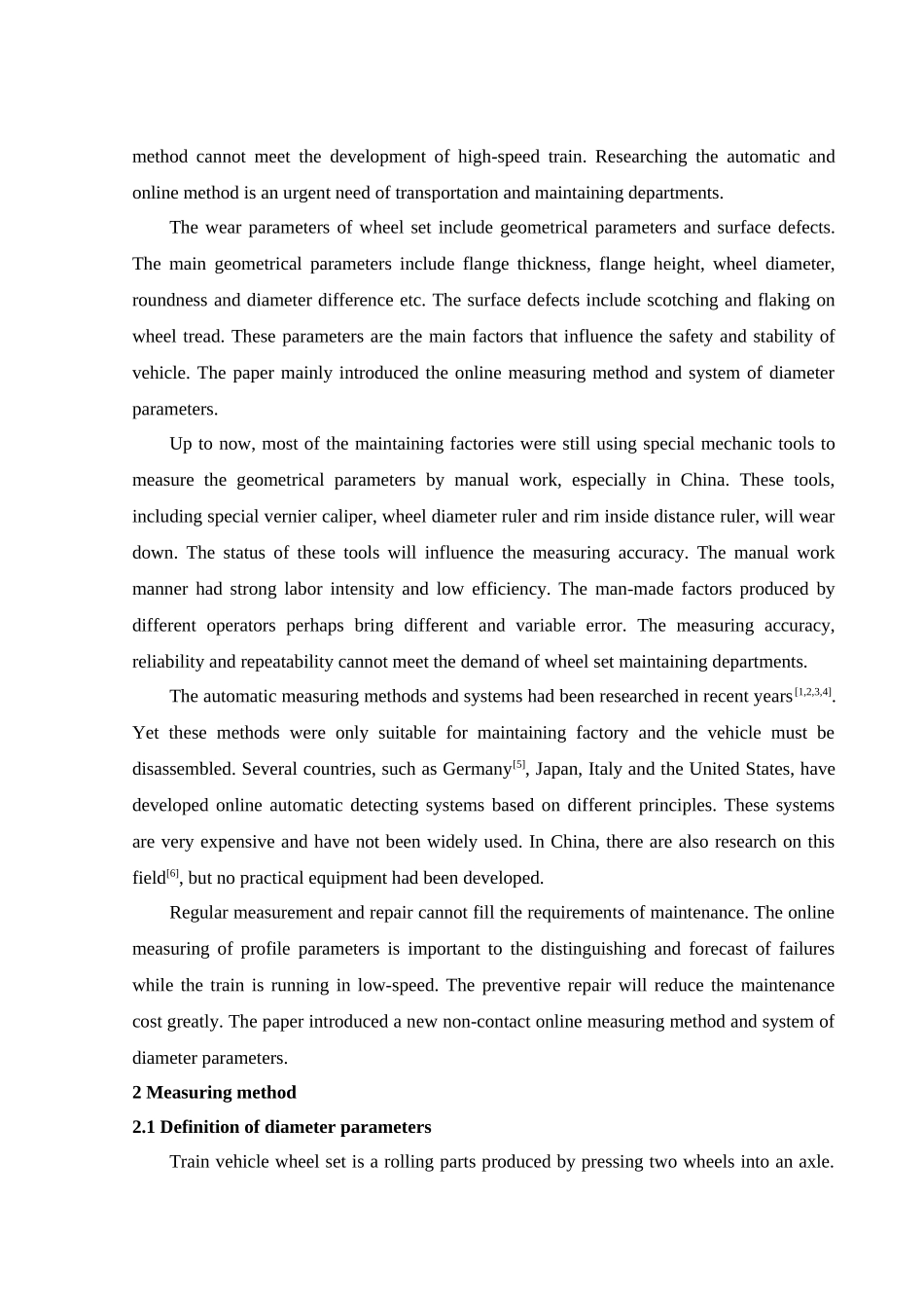 中英文翻译对轮副直径参数的联机测量办法与测量系统大学论文_第2页