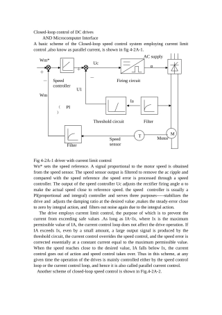 中英文翻译直流电机的闭环控制和微机接口大学毕设论文