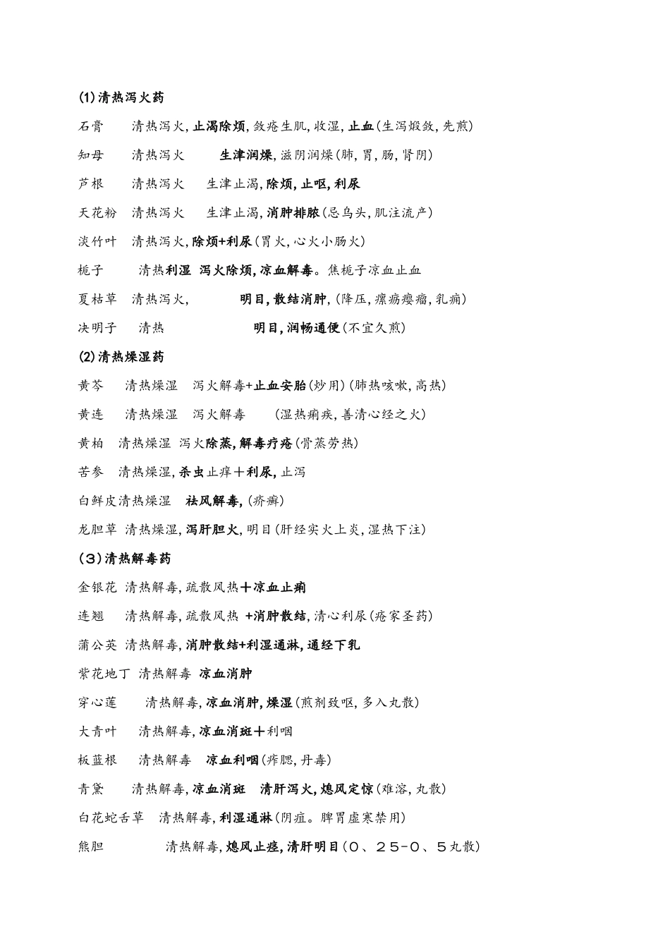 中药功效对比速记_第2页