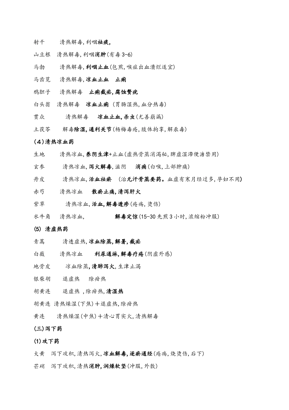 中药功效对比速记_第3页