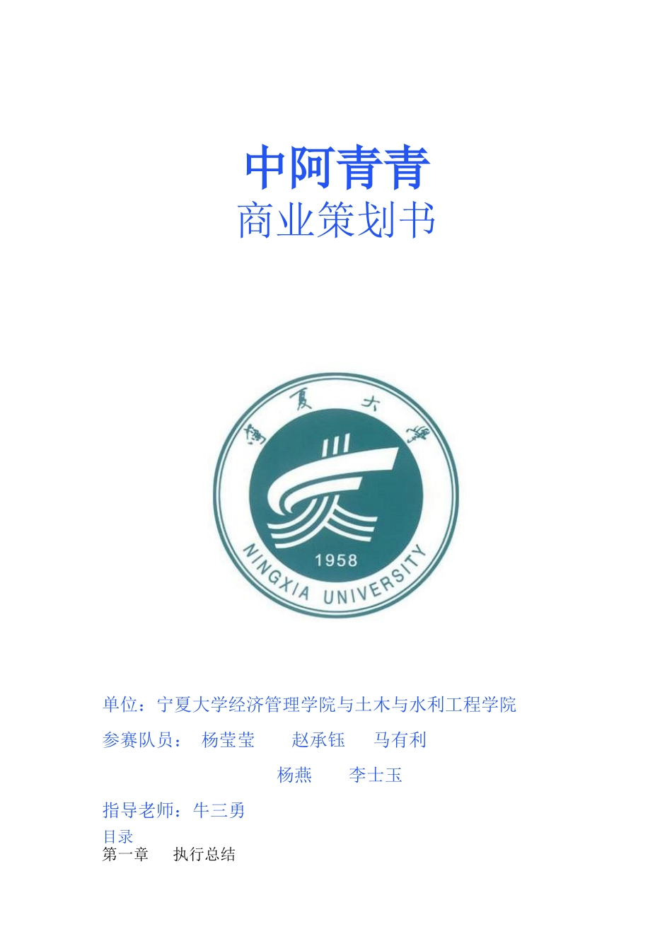 中阿青青商业策划书_第1页