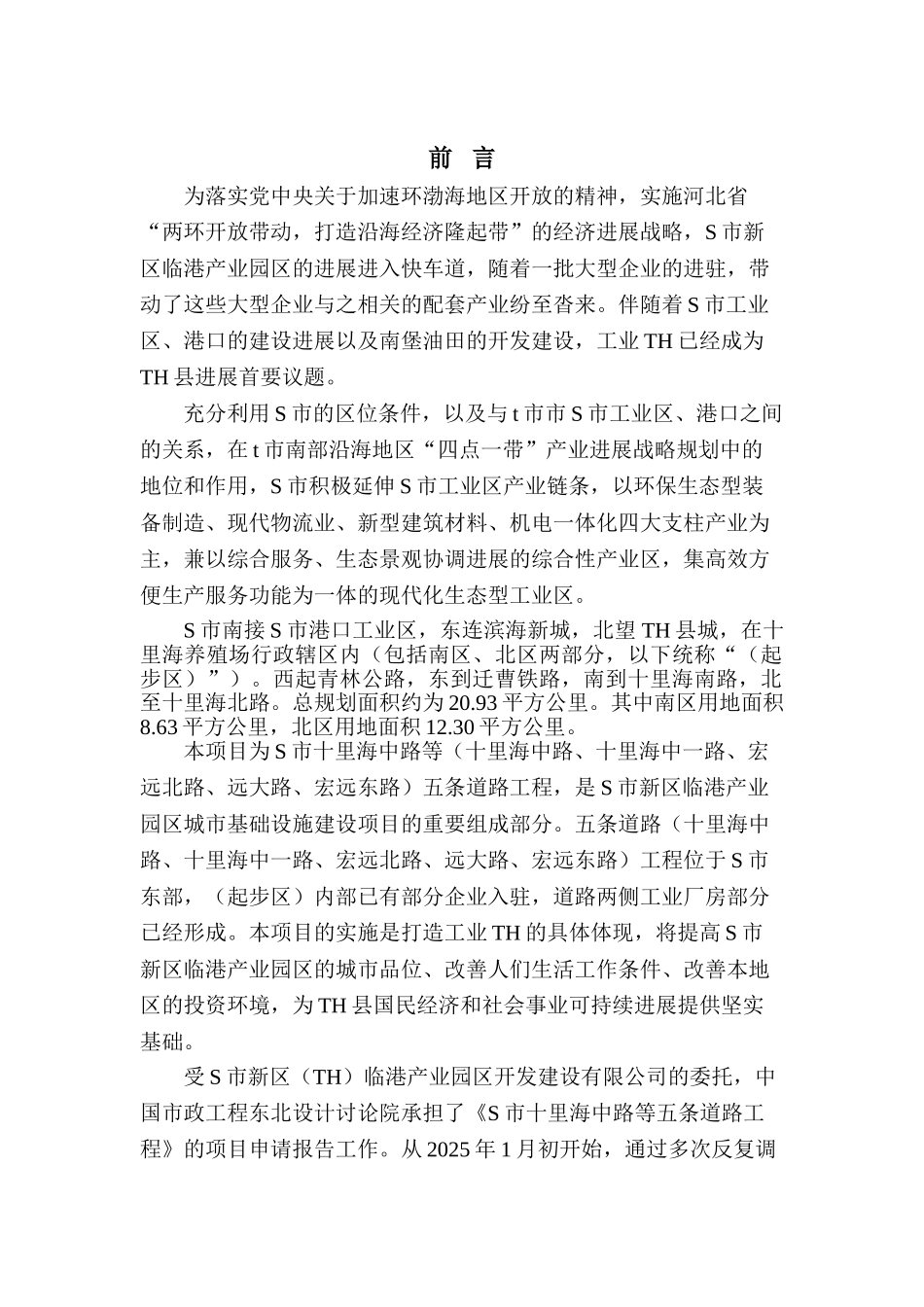 临港产业园道路可行性研究报告_第2页