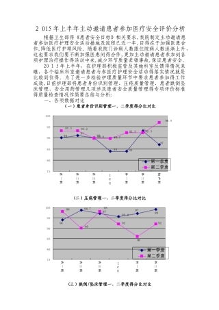 主动邀请患者参与医疗护理安全的评价分析