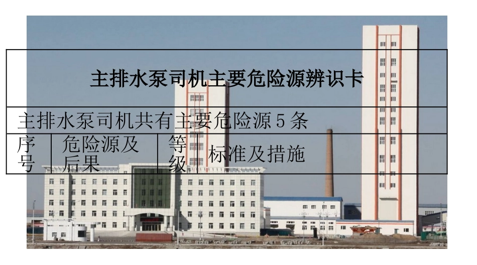 主排水泵危险源辨识卡_第1页