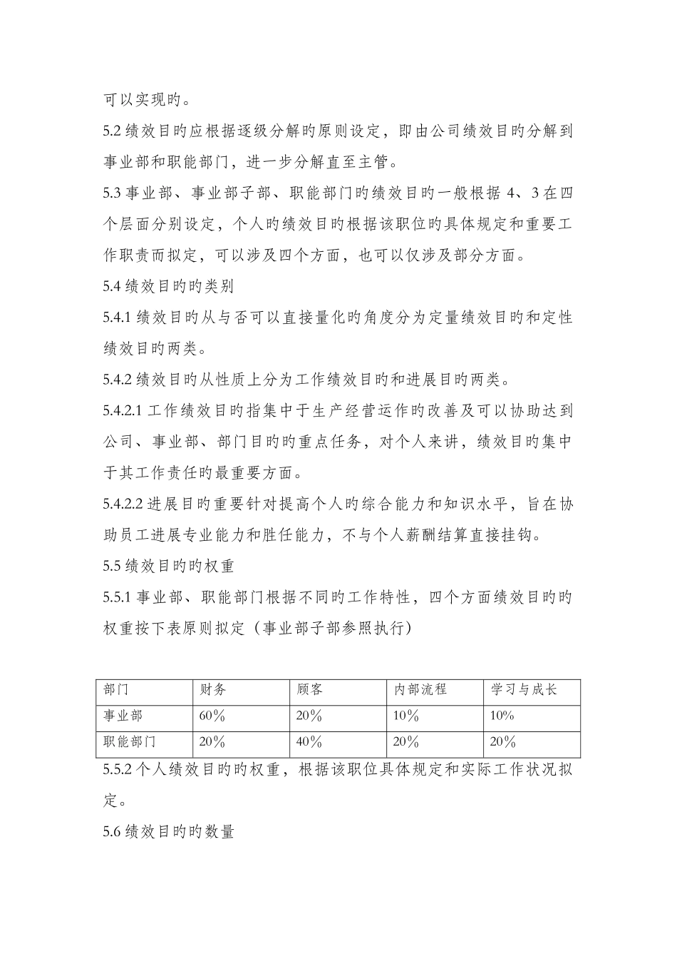 主管以上人员绩效考核实施细则_第2页