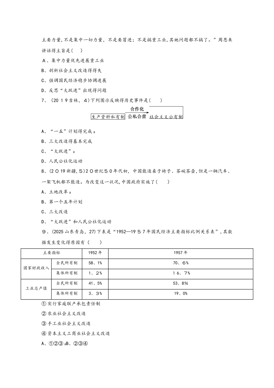 主题二　社会主义制度的建立与社会主义建设的探索_第2页