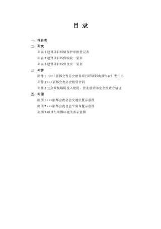 丽都会夜总会建设项目环境影响报告表
