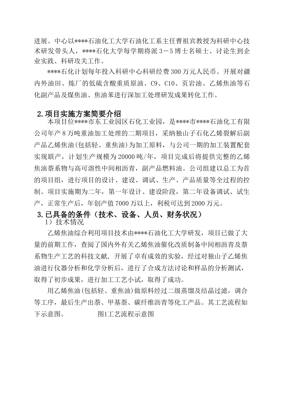 乙烯焦油催化改质制备中间相沥青及萘系物的产业化开发可行性研究报告书_第3页