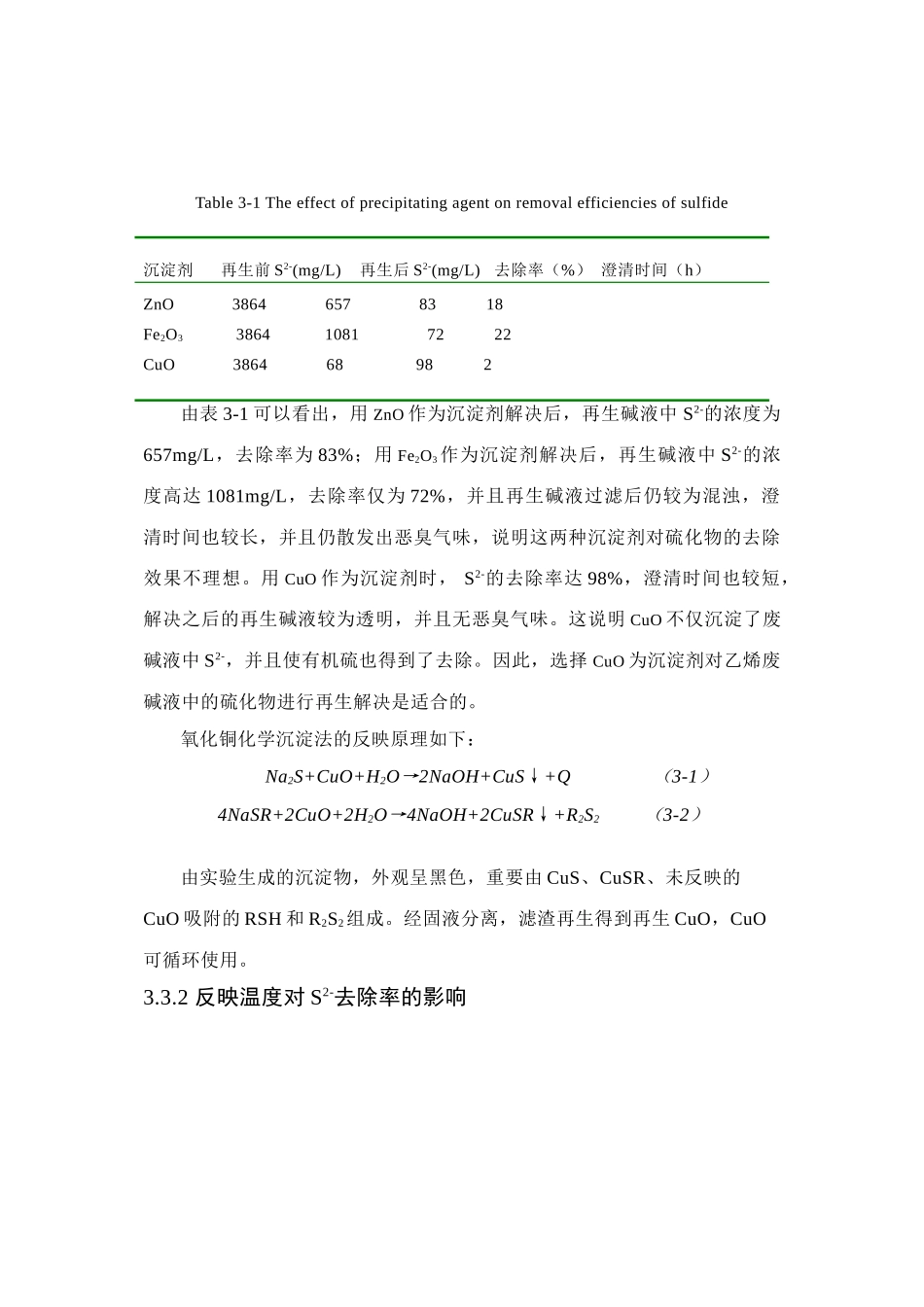 乙烯裂解废碱液化学沉淀再生处理研究三章_第3页