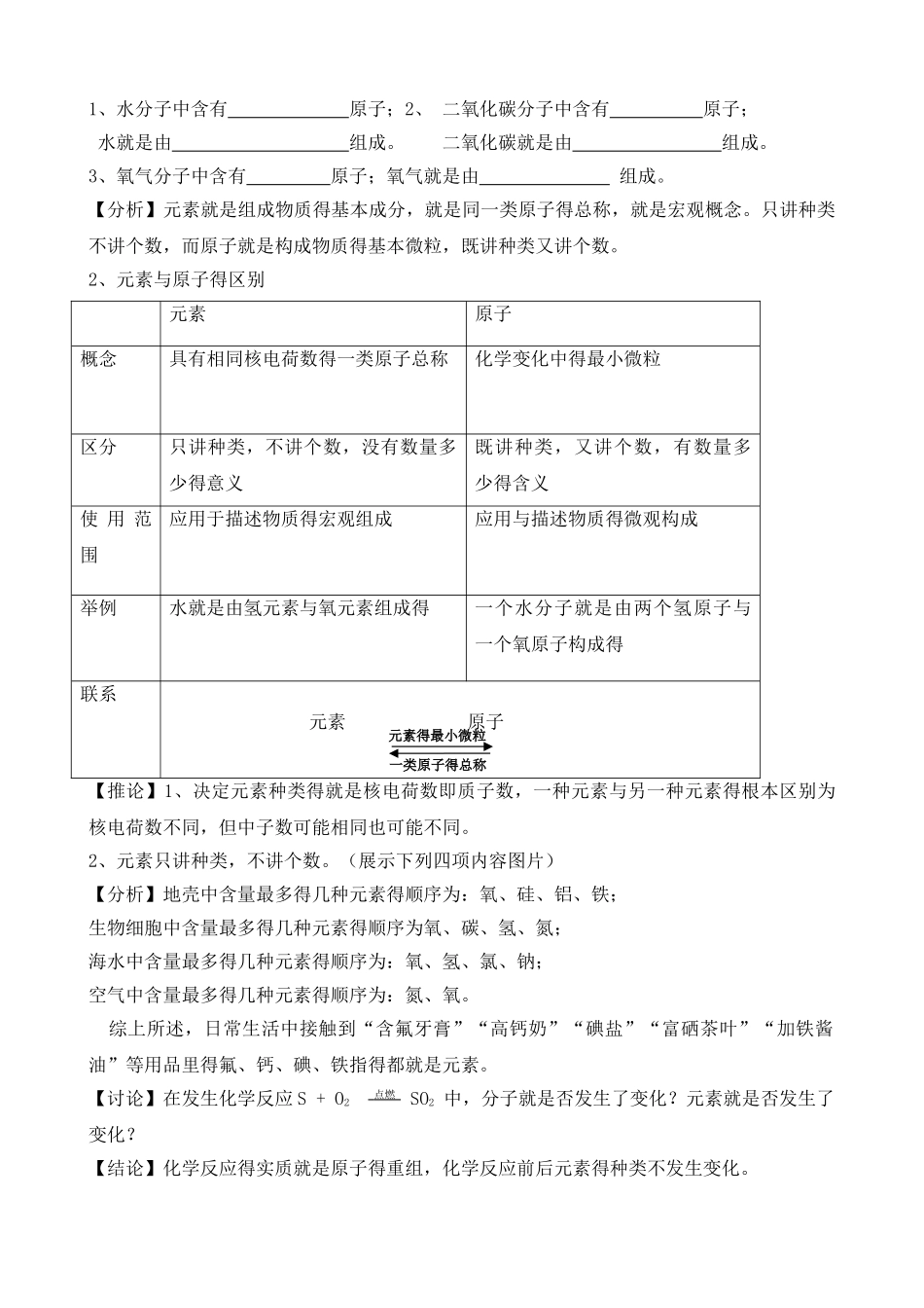 九年级化学元素教案_第2页