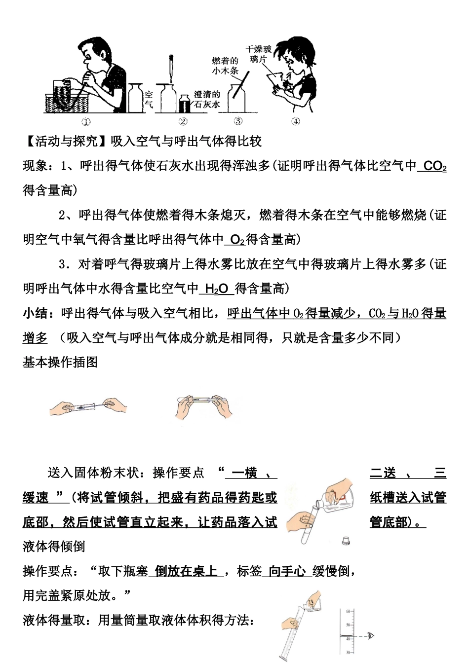 九年级化学课本实验总结_第2页