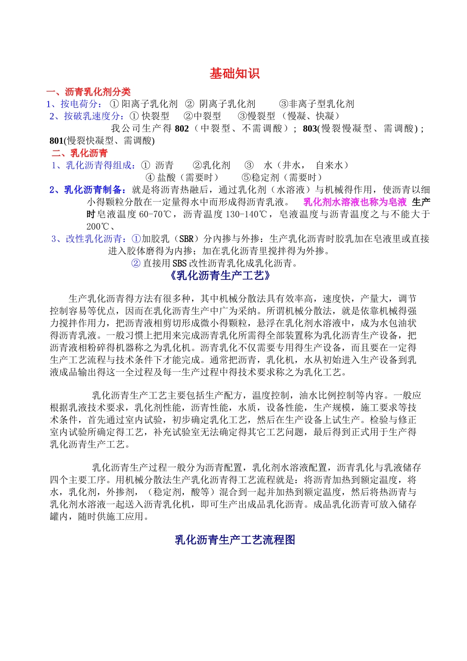 乳化沥青基础知识及生产技术_第1页