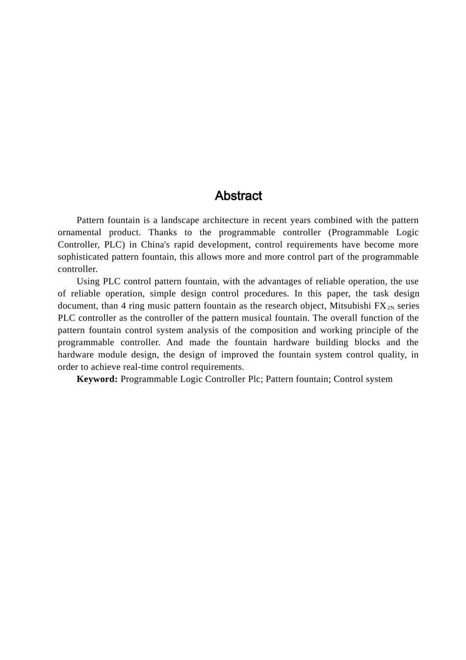 于基plc控制的花样喷泉系统设计--毕业设计_第3页