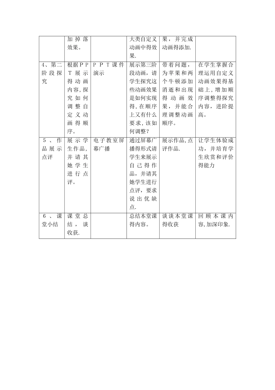 五年级下册信息技术教案2.6 让幻灯片动起来｜浙江摄影版（新 ）_第3页