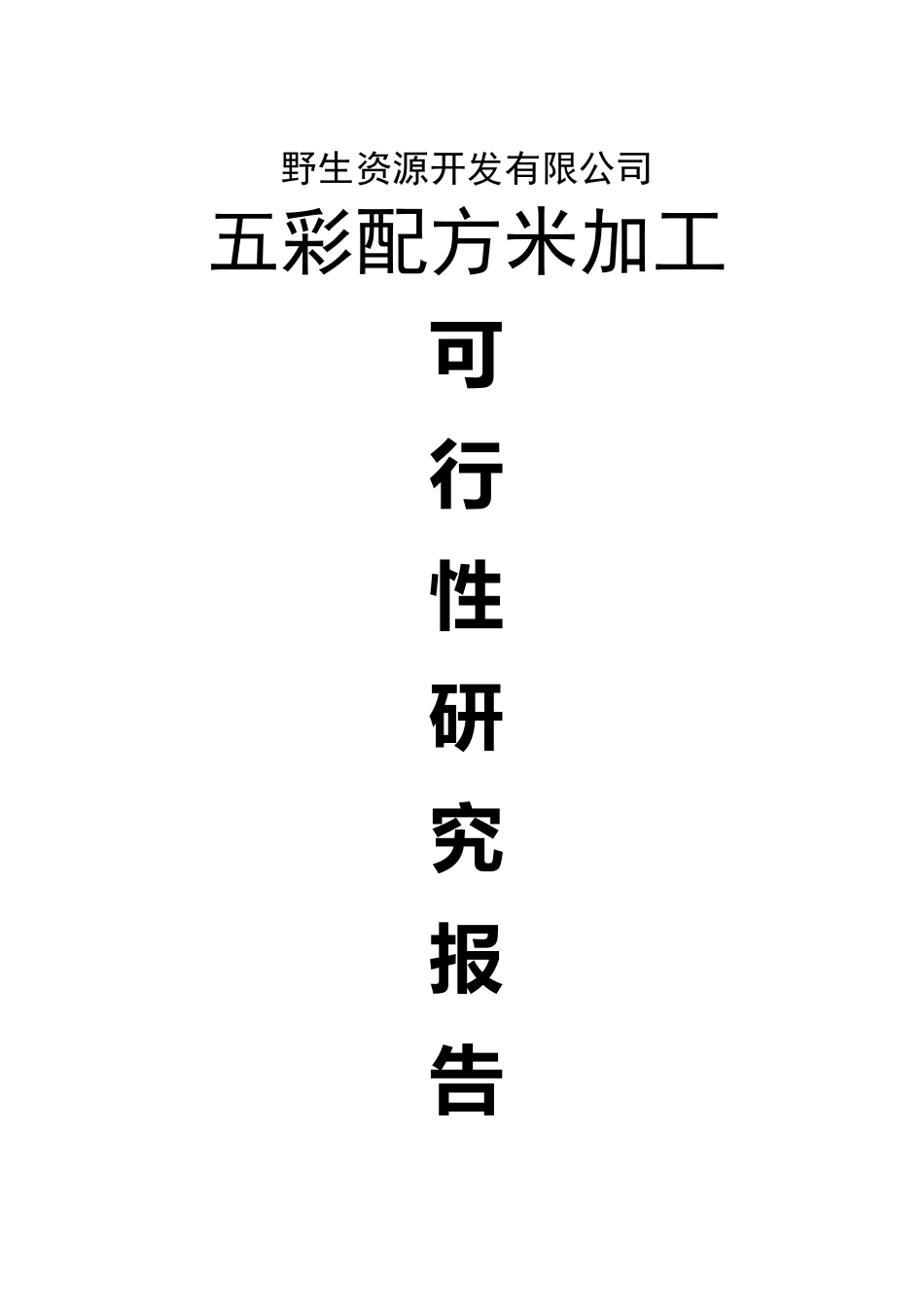 五彩配方米加工可行性研究报告书_第1页