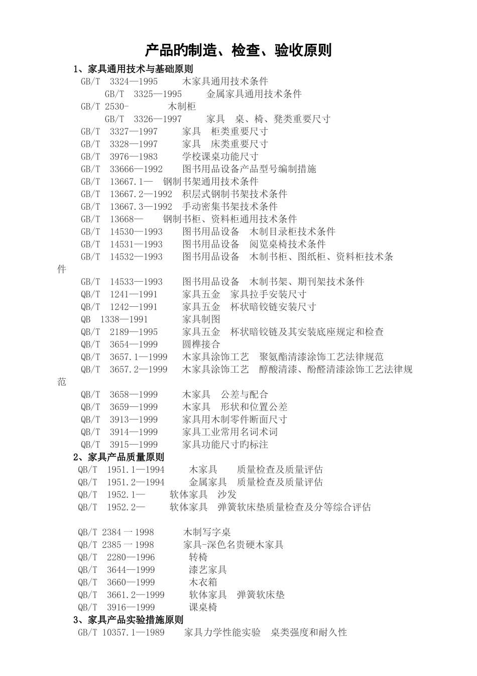 产品的制造、检验、验收标准_第1页